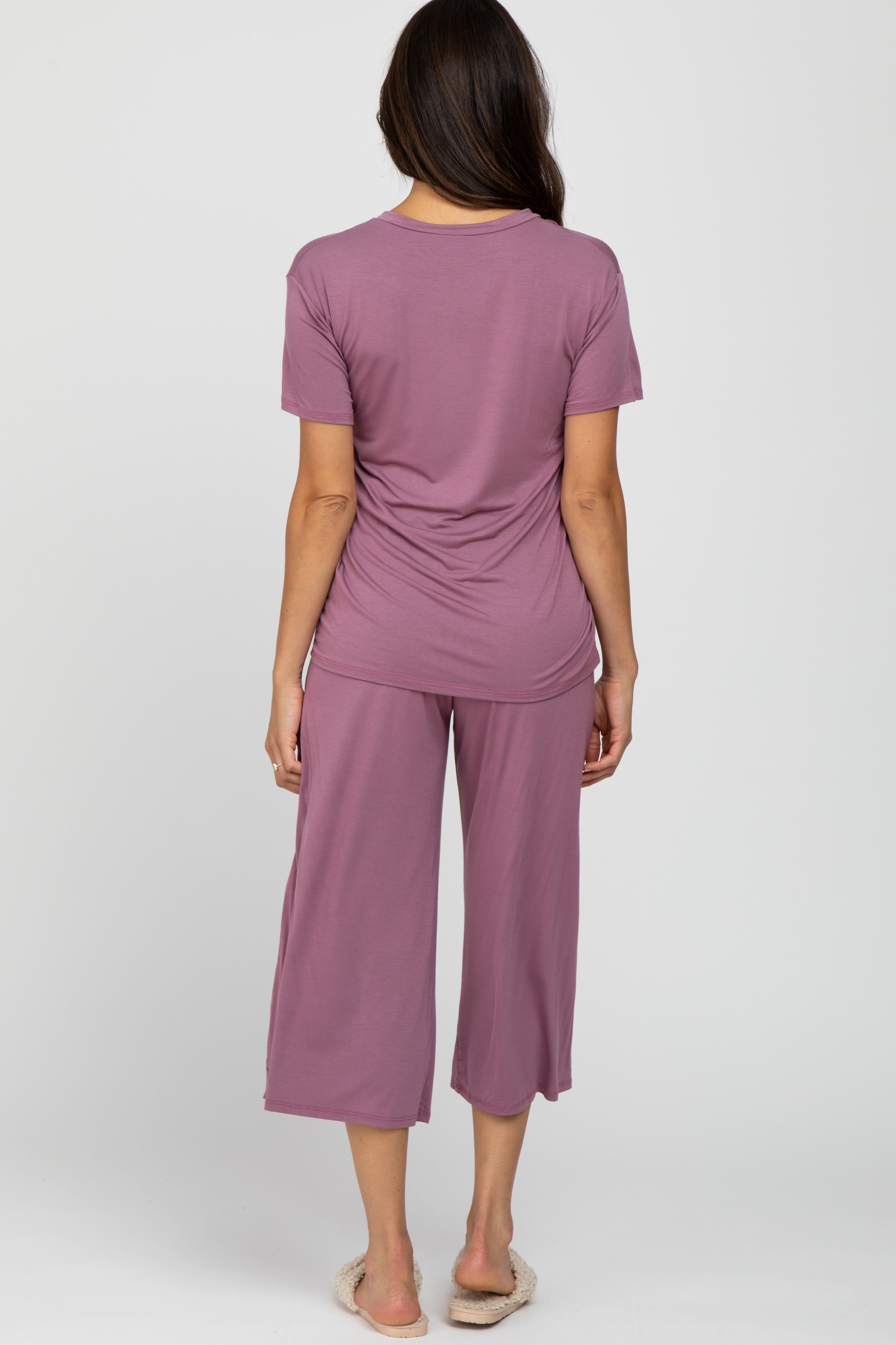Mauve V-Neck Sleep Set sold by Pinkblush product image thumbnail 4