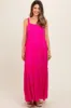 Fuchsia Tiered Maternity Maxi Dress sold by Pinkblush