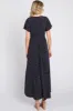 Navy Printed High-Low Hem Wrap Dress sold by Pinkblush