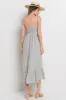 Grey Striped Tie Strap Maxi Dress sold by Pinkblush