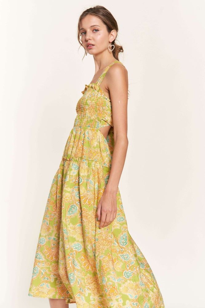 Yellow Multi Midi Dress sold by Pinkblush product image thumbnail 4