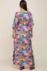 Magenta Multicolor Leaf Pint Tassel Tie Maternity Maxi Dress sold by Pinkblush