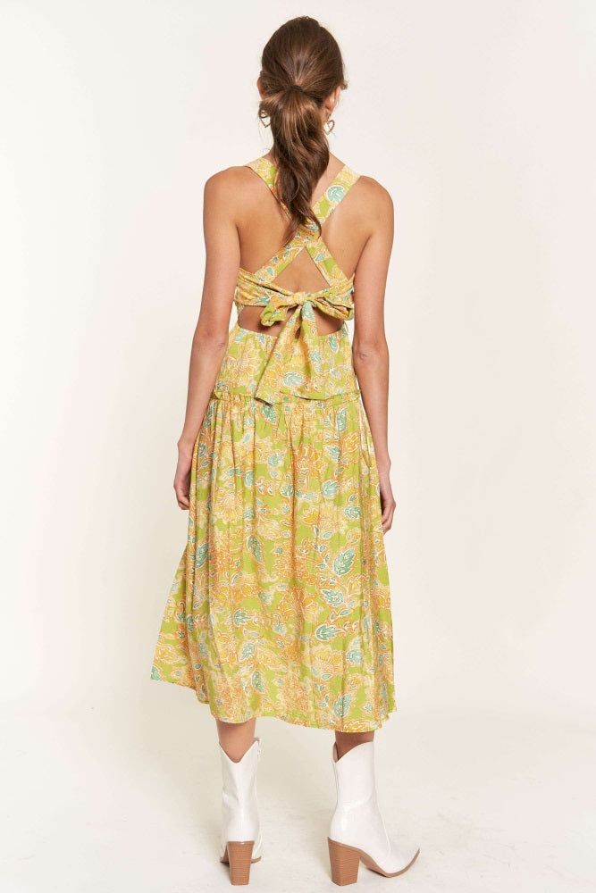 Yellow Multi Midi Dress sold by Pinkblush product image thumbnail 3