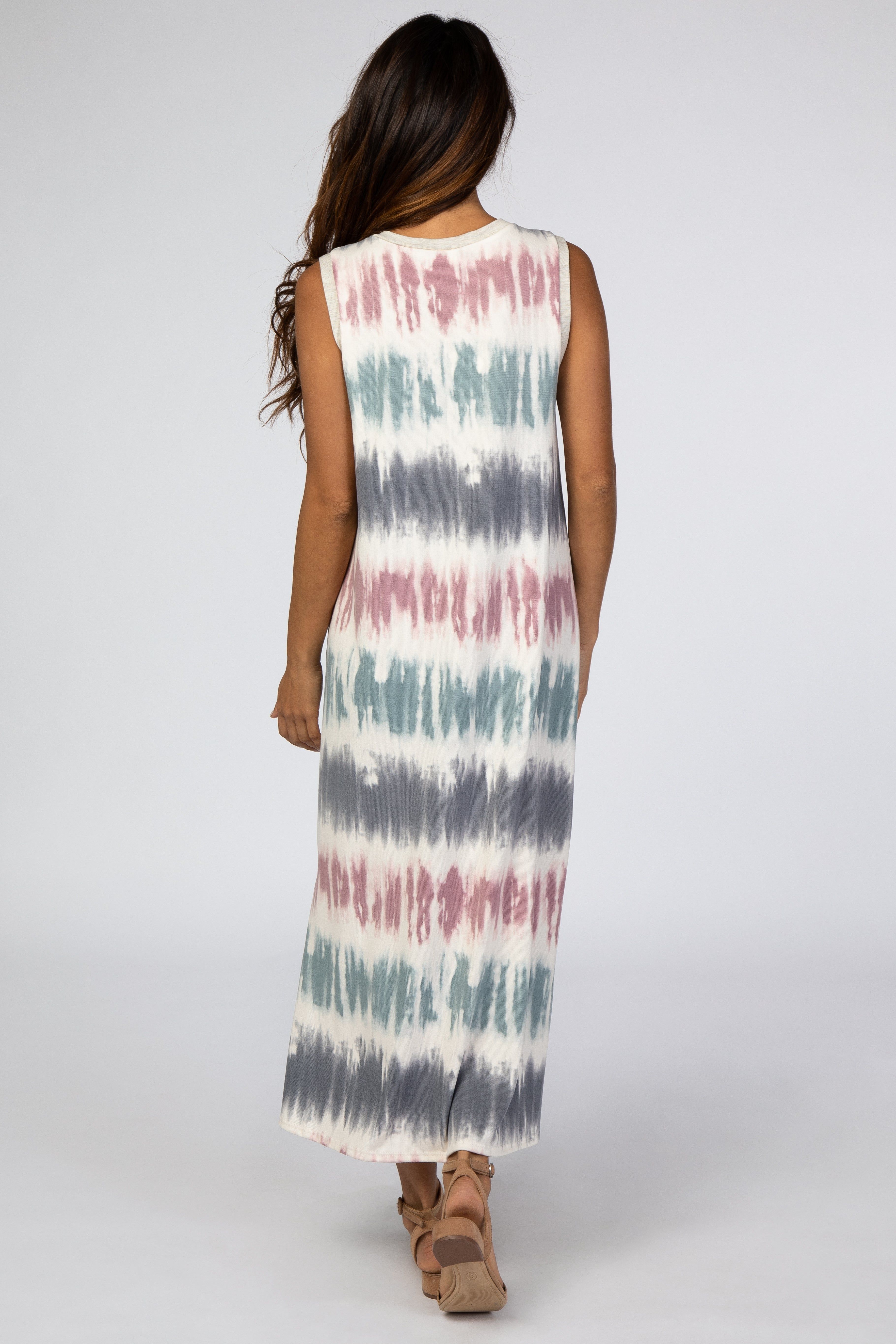 Navy Tie Dye Midi Dress sold by Pinkblush product image thumbnail 3