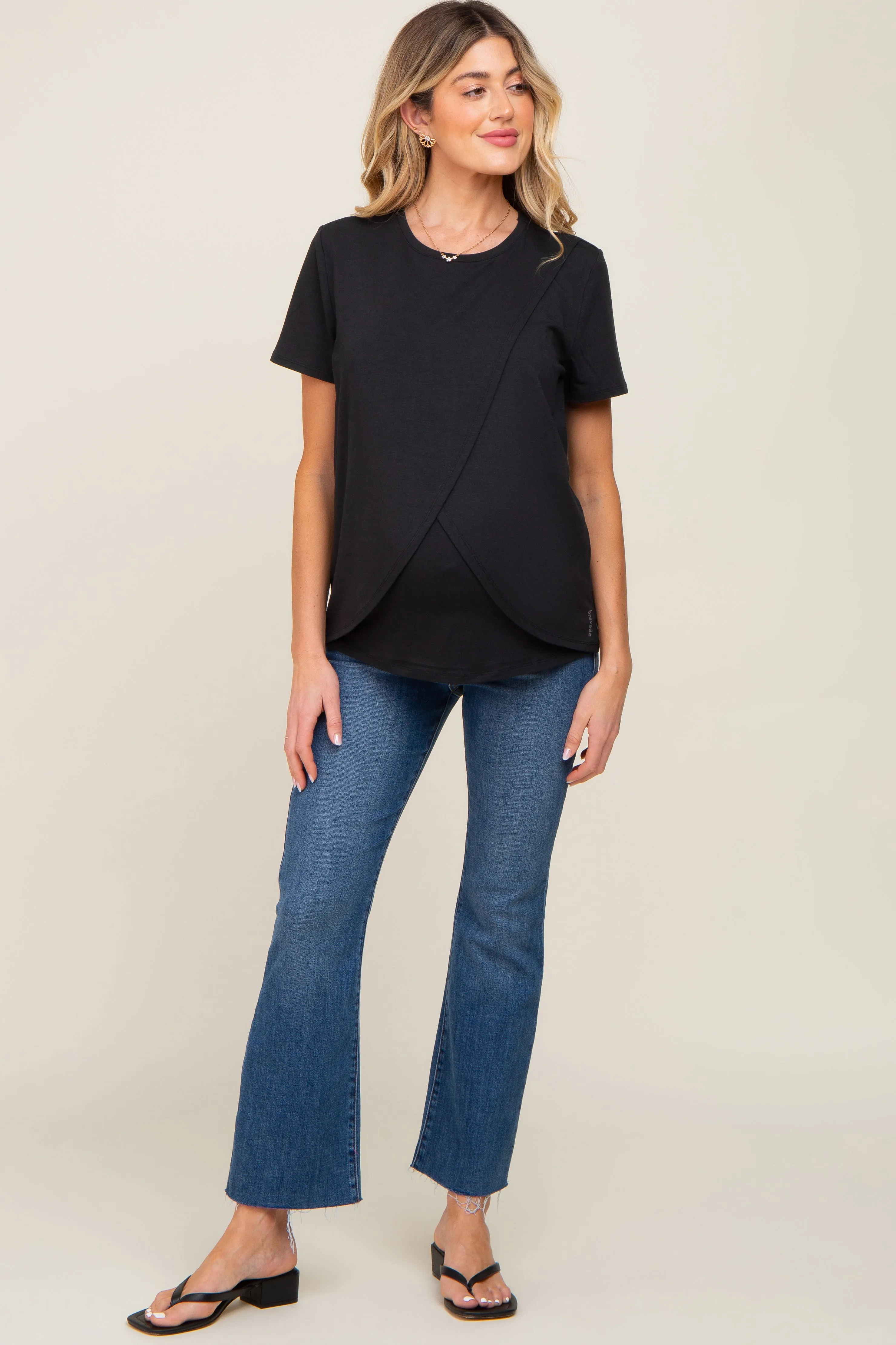 Black Bravado Designs Short Sleeve Nursing Top sold by Pinkblush product image thumbnail 5
