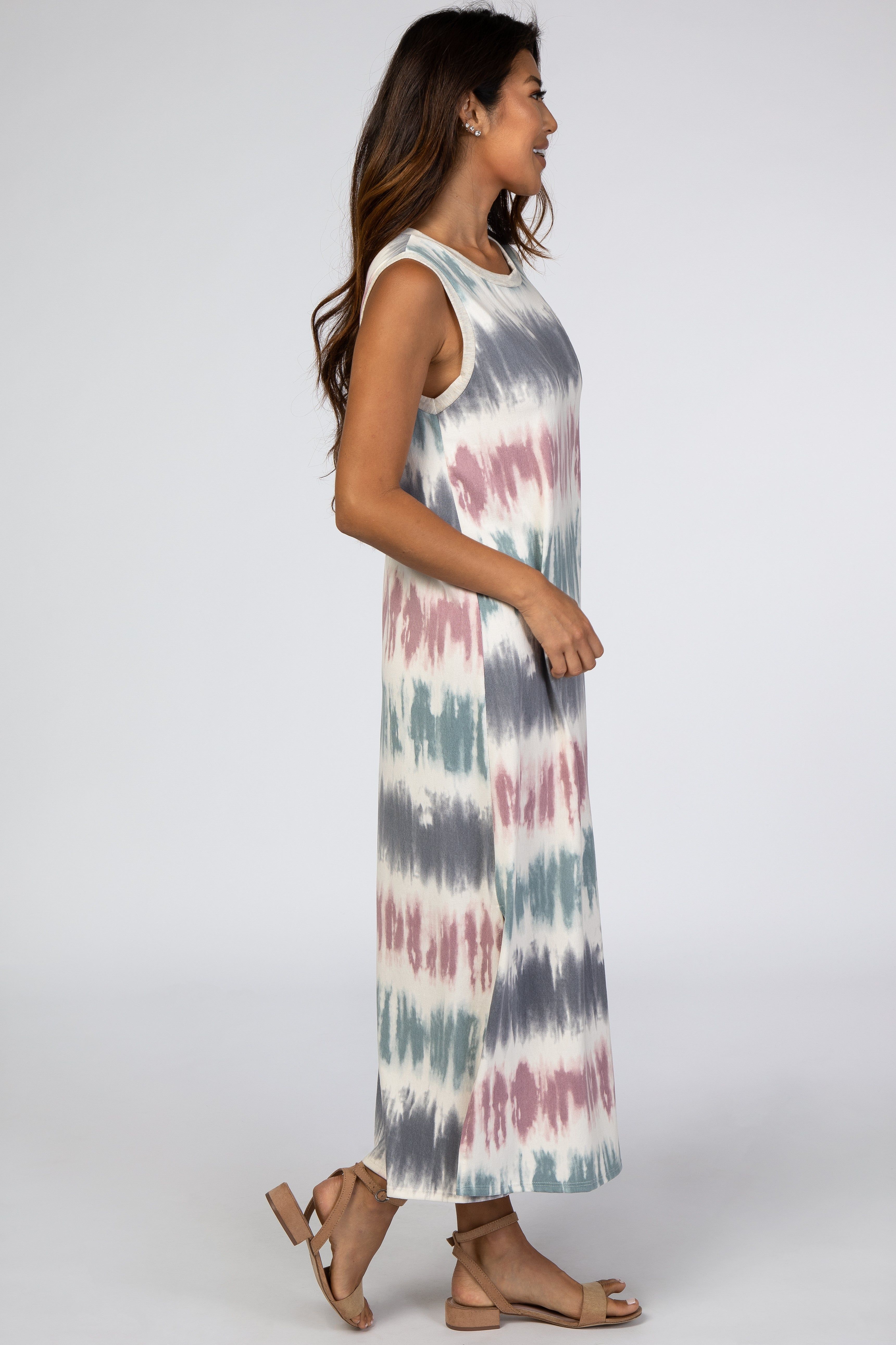 Navy Tie Dye Midi Dress sold by Pinkblush product image thumbnail 2