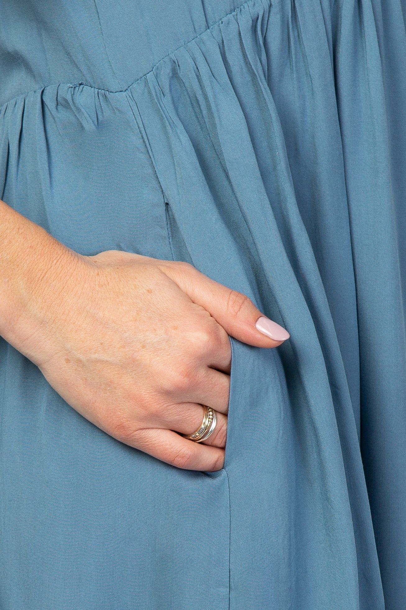 Blue Embroidered Midi Dress sold by Pinkblush product image thumbnail 5