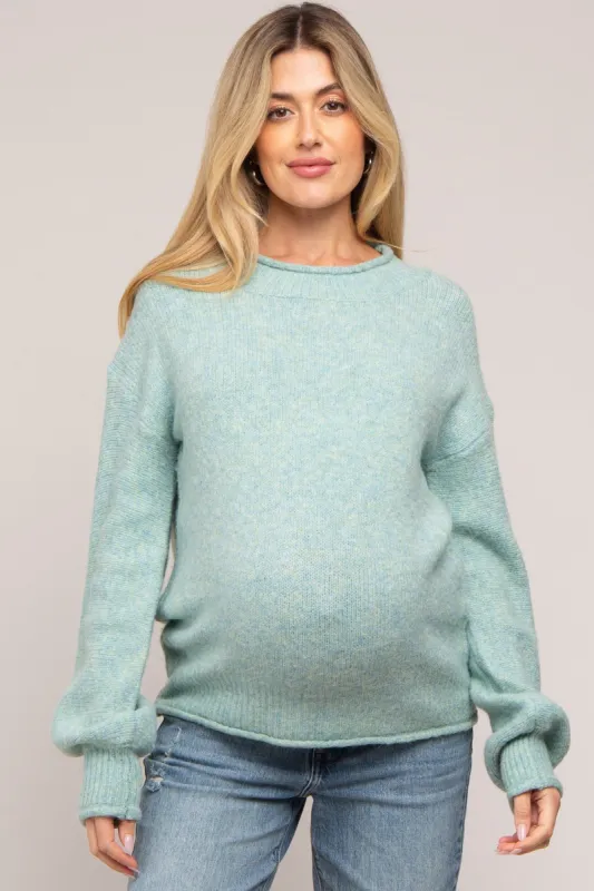 Jade Soft Knit Rolled Hem Maternity Sweater sold by Pinkblush
