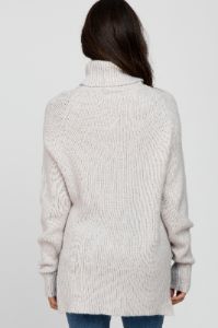 Grey Knit Turtleneck Sweater sold by Pinkblush