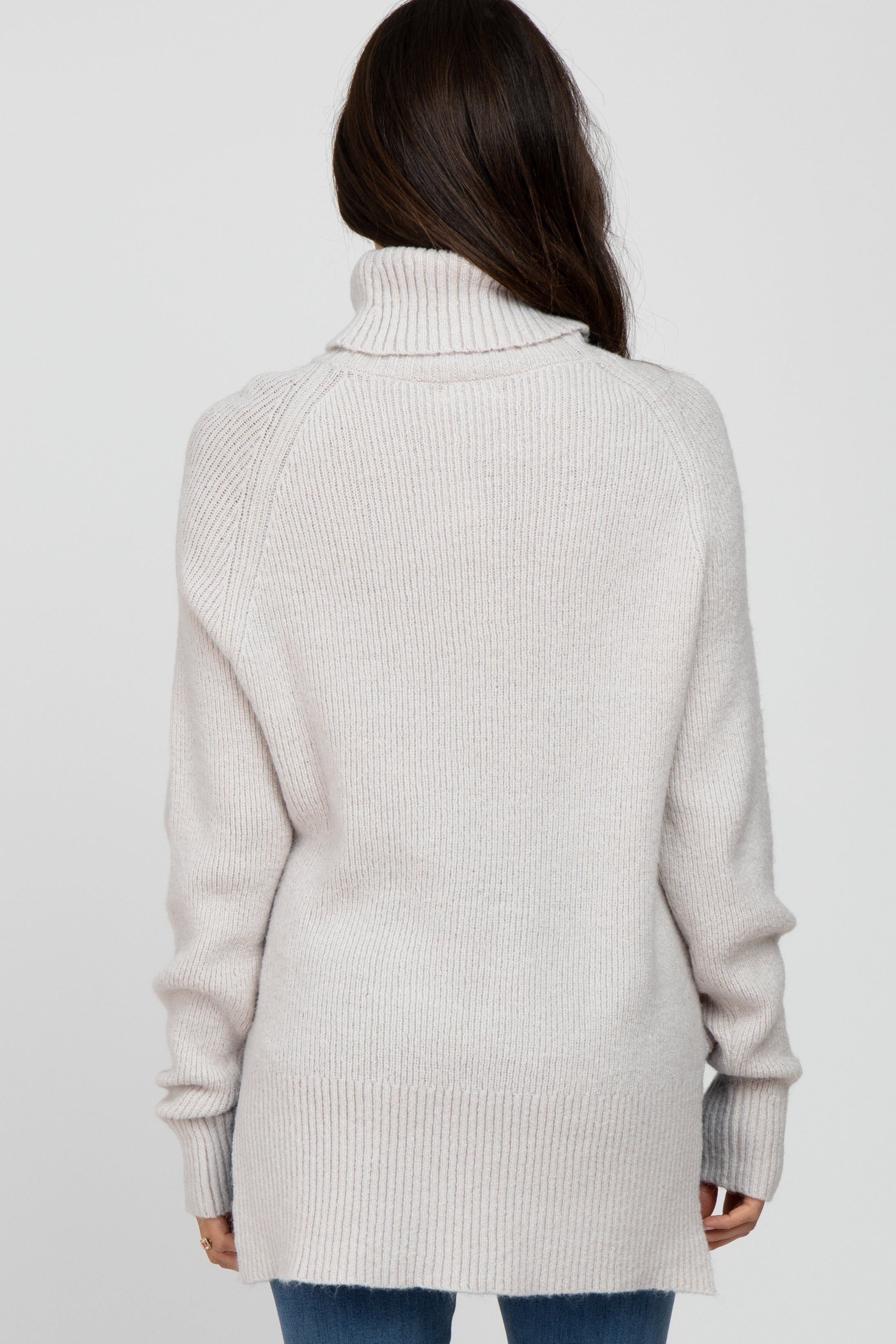 Grey Knit Turtleneck Sweater sold by Pinkblush product image thumbnail 3