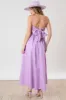 Lavender Scalloped Trim Cutout Back Maxi Dress sold by Pinkblush