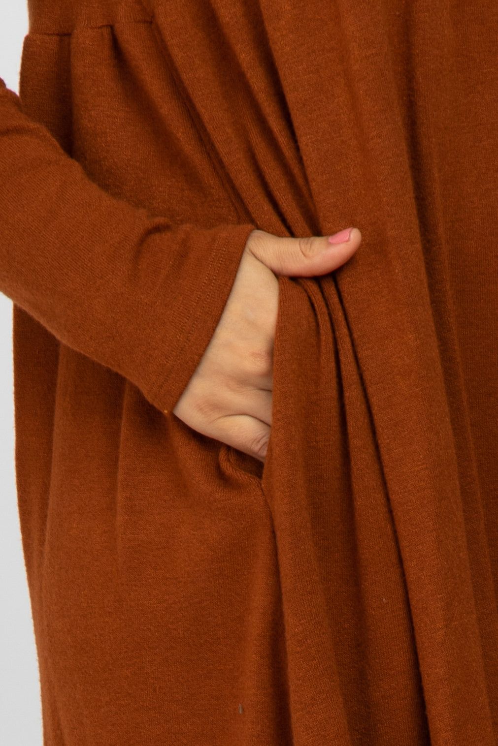 Rust Cowl Neck Dress sold by Pinkblush product image thumbnail 5
