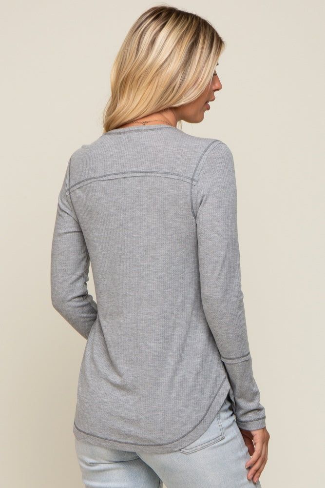Light Blue Long Sleeve Crewneck sold by Pinkblush product image thumbnail 4