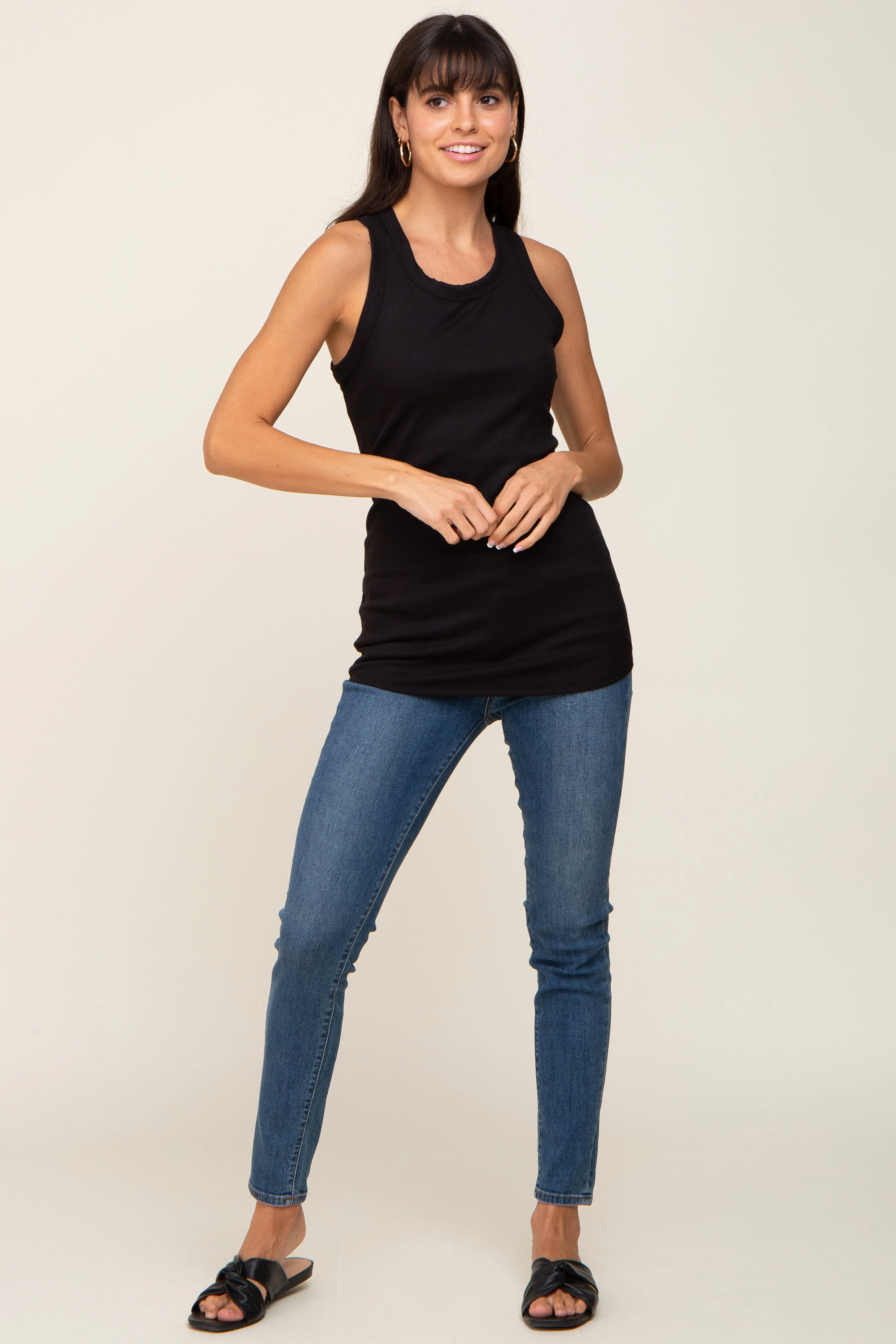 Black Sleeveless Ribbed Top sold by Pinkblush product image thumbnail 4