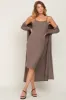 Taupe Ribbed Cardigan 2 Piece Maternity Set sold by Pinkblush