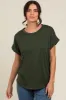 Olive Cuff Sleeve Maternity Top sold by Pinkblush