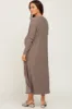 Taupe Ribbed Cardigan 2 Piece Maternity Set sold by Pinkblush