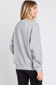 Heather Grey Basic Fleece Sweatshirt sold by Pinkblush