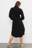 Black Flap Pocket Belted Shirt Dress sold by Pinkblush