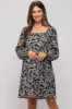 Black Floral Long Sleeve Maternity Dress sold by Pinkblush