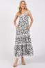 Ivory Floral Lace Trim Tiered Maternity Maxi Dress sold by Pinkblush