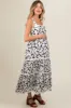 Ivory Floral Lace Trim Tiered Maternity Maxi Dress sold by Pinkblush