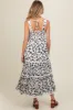 Ivory Floral Lace Trim Tiered Maternity Maxi Dress sold by Pinkblush