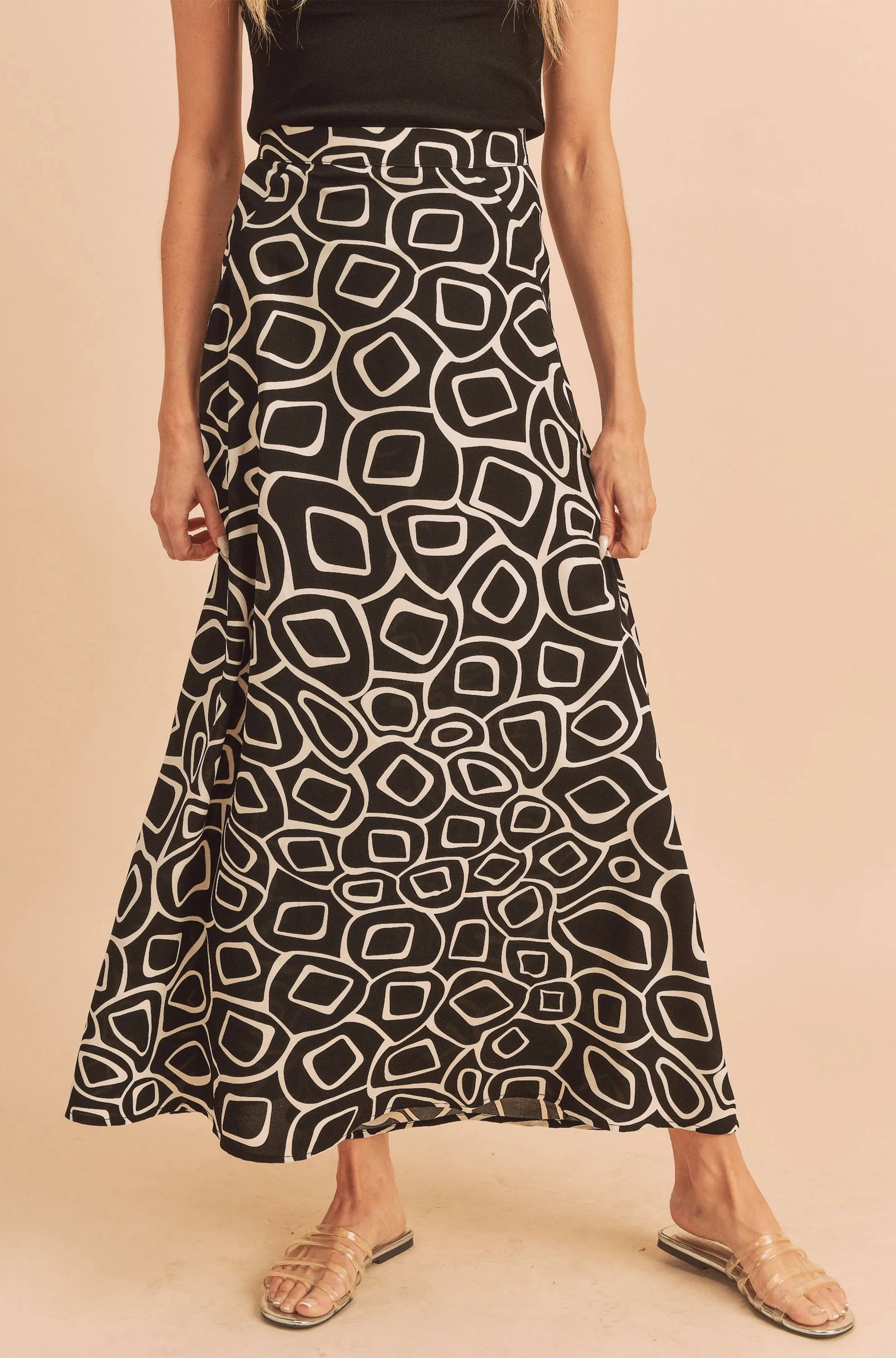 Black Printed Skirt sold by Pinkblush product image thumbnail 2