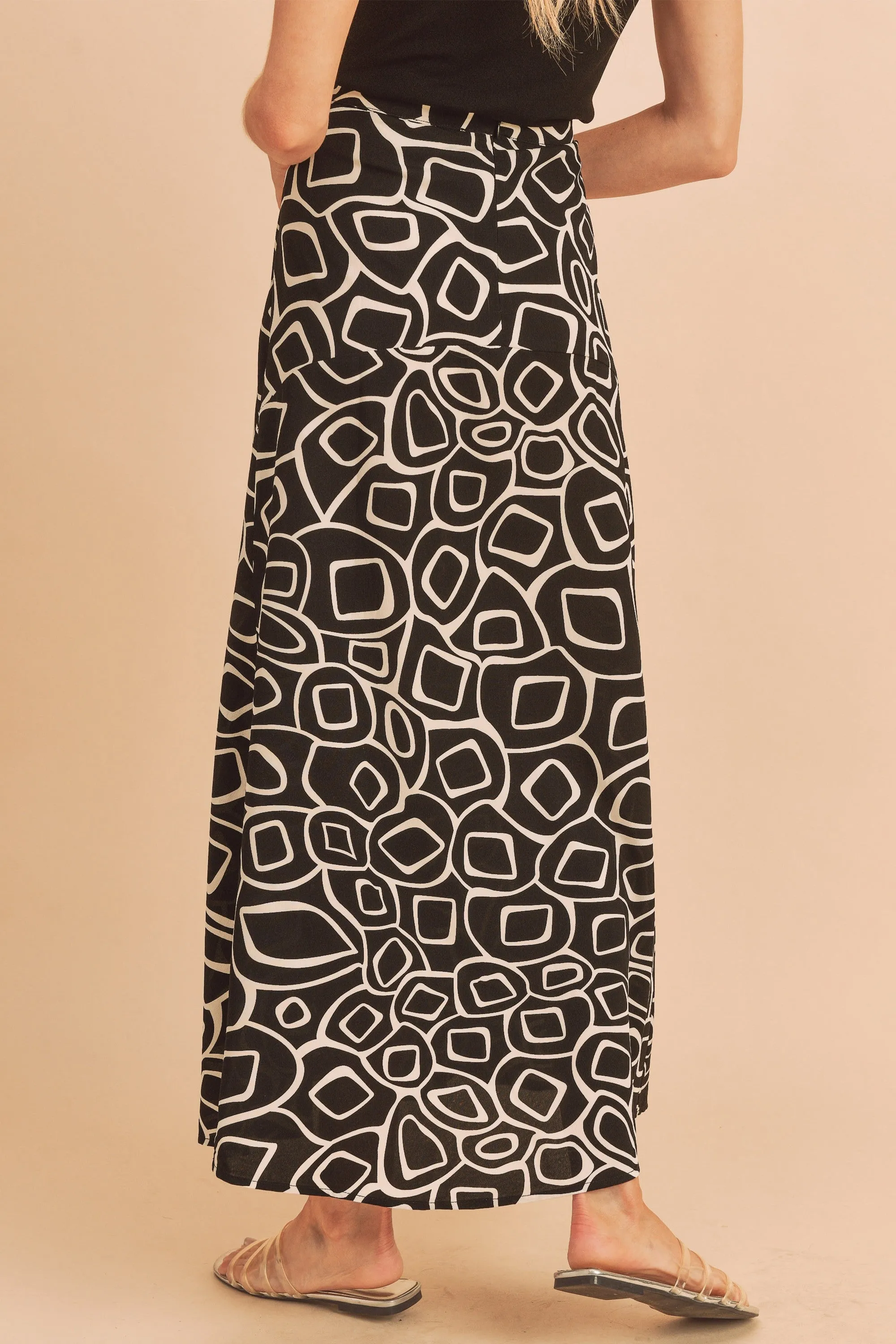 Black Printed Skirt sold by Pinkblush product image thumbnail 4