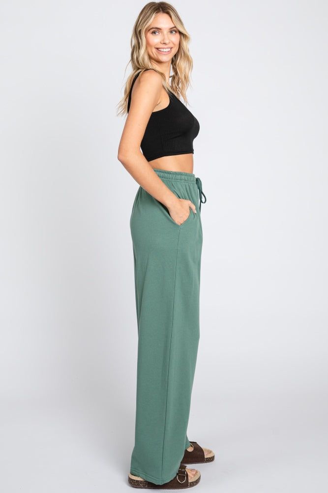 Olive Wide Leg Joggers sold by Pinkblush product image thumbnail 2