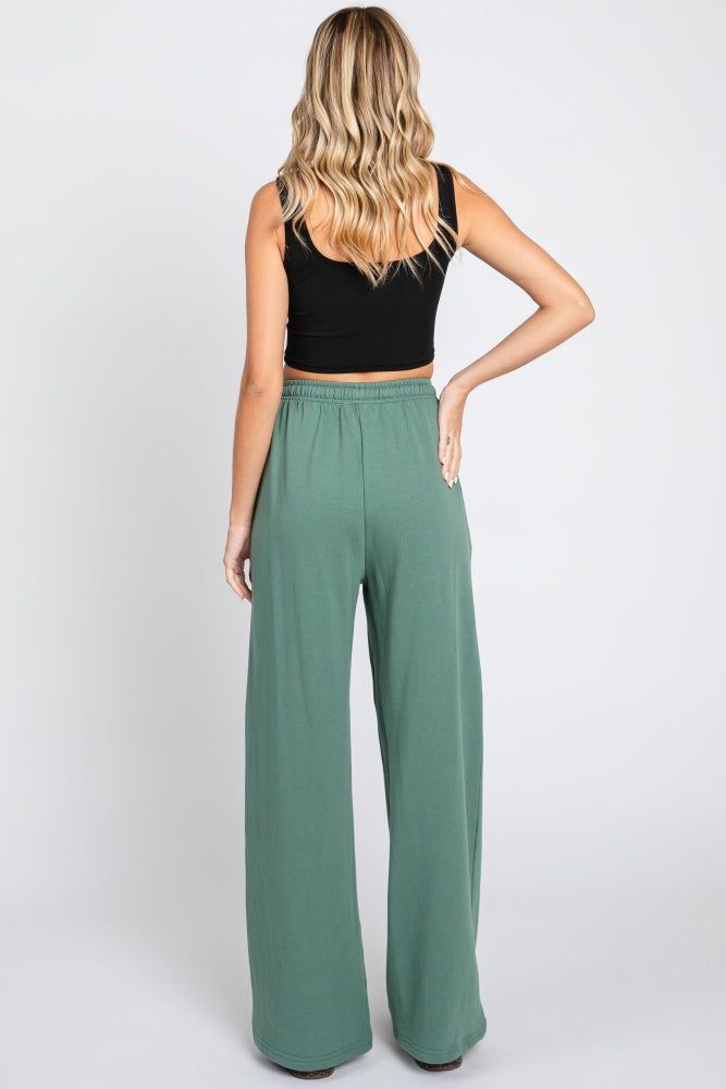Olive Wide Leg Joggers sold by Pinkblush product image thumbnail 3