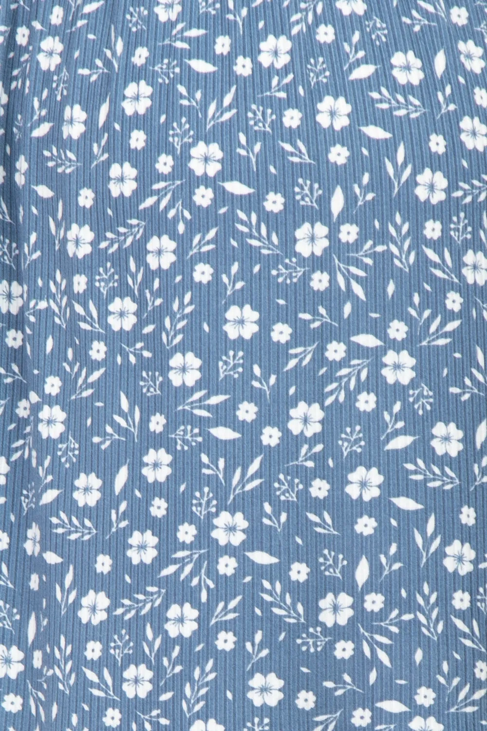 Blue Floral Ribbed Tiered Maternity Midi Dress sold by Pinkblush product image thumbnail 4