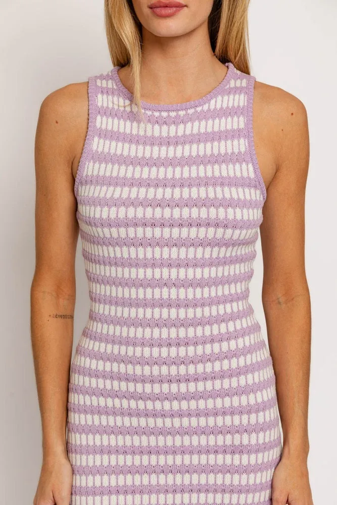 Lavender Sleeveless Sweater Midi Dress sold by Pinkblush product image thumbnail 5