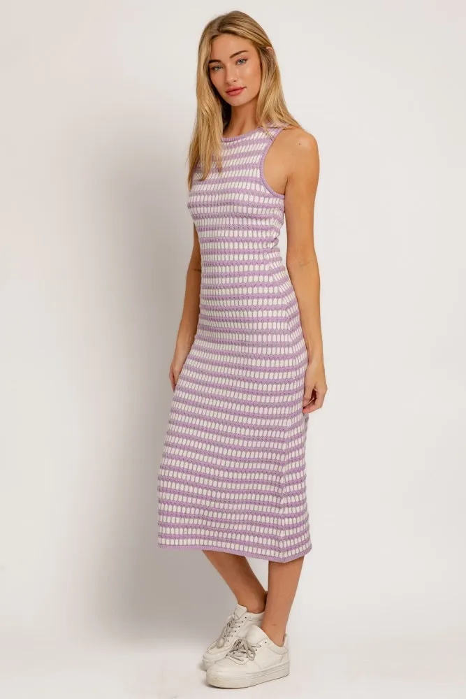 Lavender Sleeveless Sweater Midi Dress sold by Pinkblush product image thumbnail 2