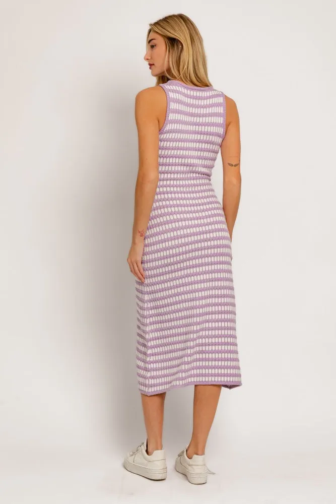 Lavender Sleeveless Sweater Midi Dress sold by Pinkblush product image thumbnail 3