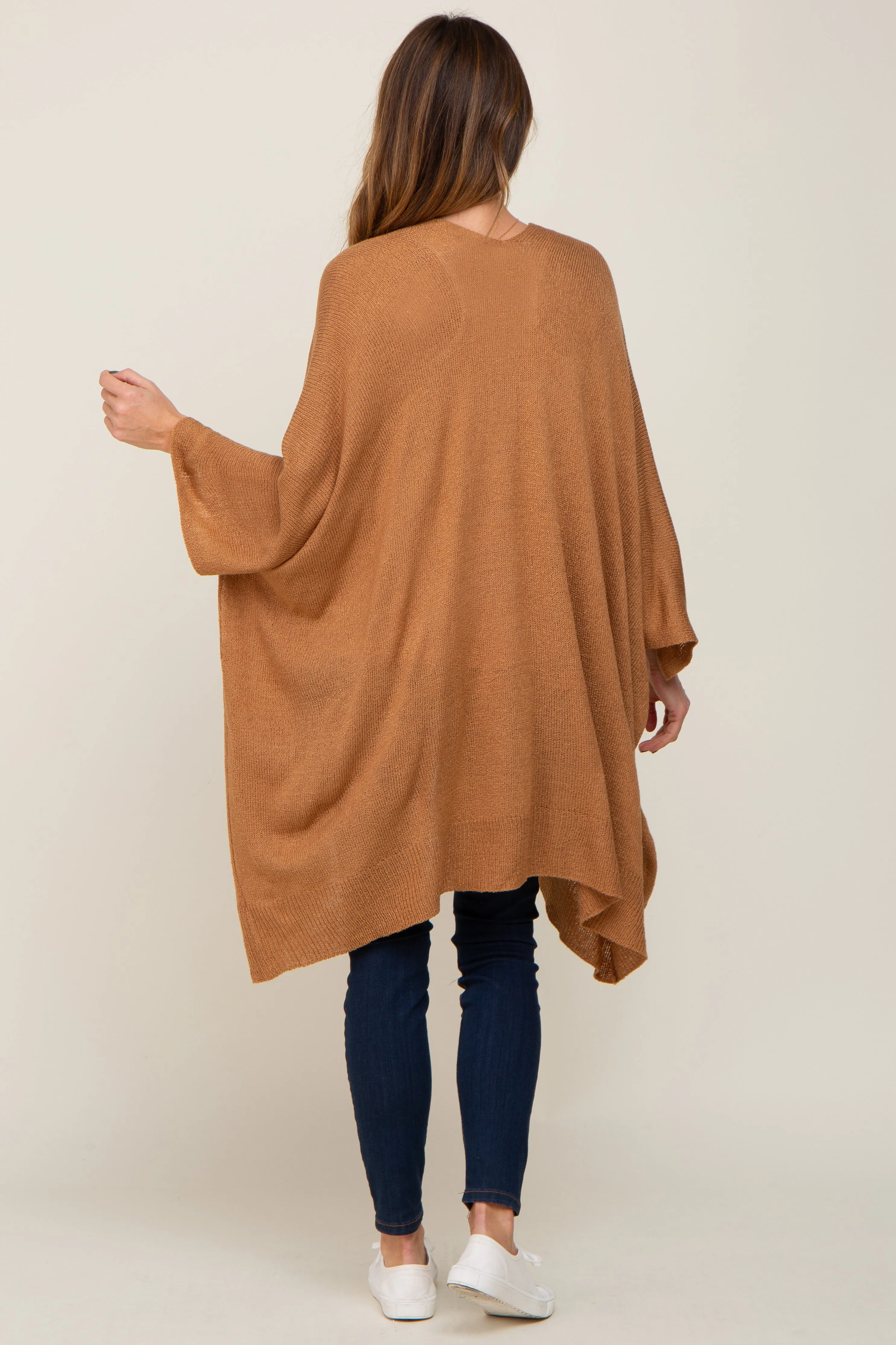 Camel Knit Open Front Cardigan sold by Pinkblush product image thumbnail 3