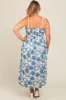 Cream Floral Smocked Maternity Plus Midi Dress sold by Pinkblush