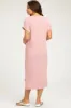 Light Pink Ribbed Short Sleeve Maternity Midi Dress sold by Pinkblush