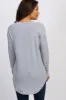 Heather Grey Long Sleeve Ribbed Maternity Top sold by Pinkblush