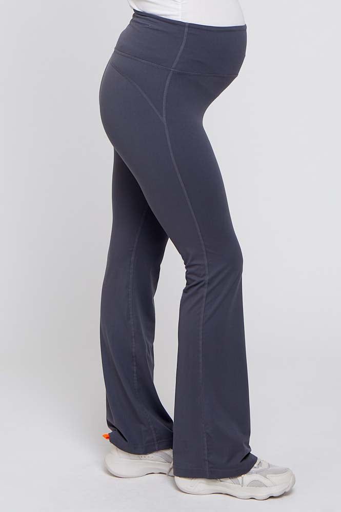 Grey Maternity Flared Leggings sold by Pinkblush product image thumbnail 3