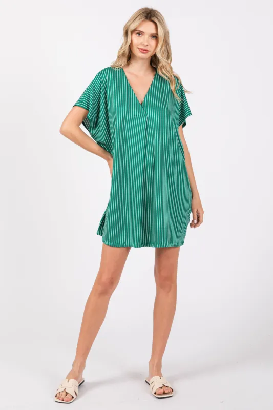 Green Striped Soft Knit Dress sold by Pinkblush