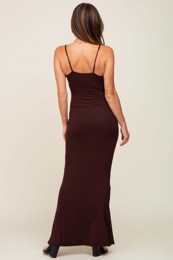 Brown Basic Maxi Dress sold by Pinkblush product image thumbnail 3