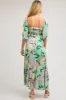 Light Green Floral Front Button Maternity Maxi Dress sold by Pinkblush