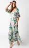 Light Green Floral Front Button Maternity Maxi Dress sold by Pinkblush
