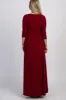 PinkBlush Burgundy Draped 3/4 Sleeve Maternity Maxi Dress sold by Pinkblush