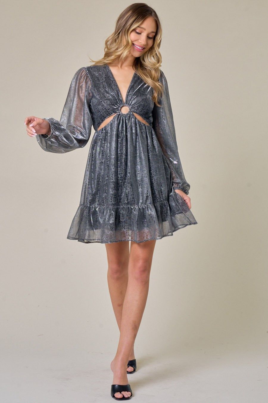 Black O-Ring Detail Dress sold by Pinkblush product image thumbnail 4
