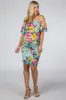 Mint Floral Off Shoulder Fitted Maternity Dress sold by Pinkblush