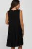 Black Tiered Sleeveless Maternity Dress sold by Pinkblush