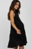 Black Tiered Sleeveless Maternity Dress sold by Pinkblush