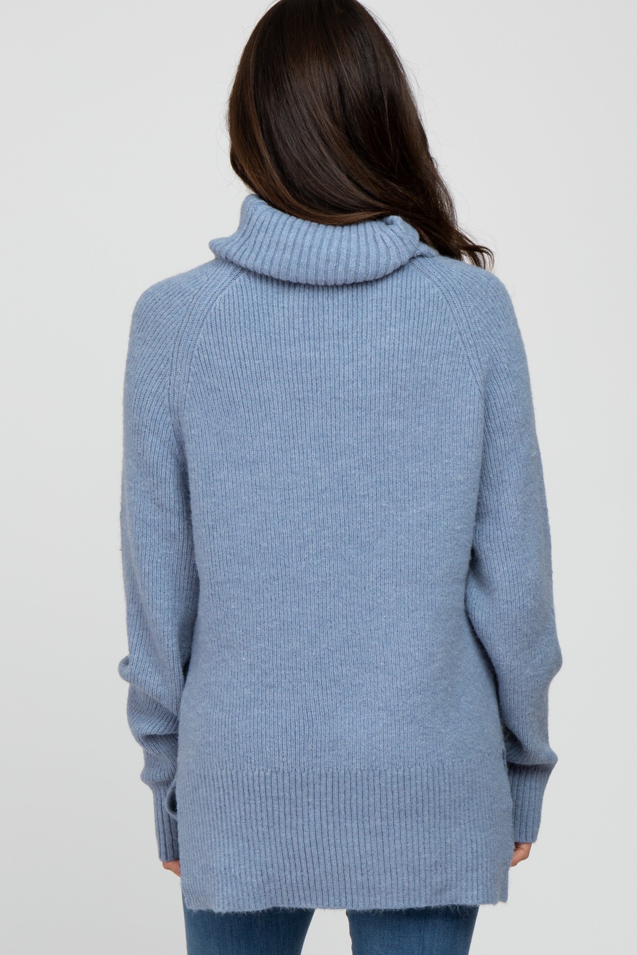 Blue Knit Turtleneck Sweater sold by Pinkblush product image thumbnail 3